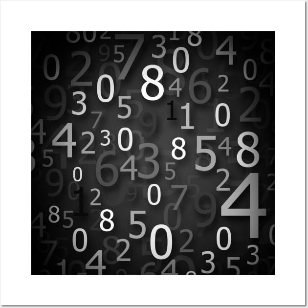 numbers background Wall Art by Spinkly